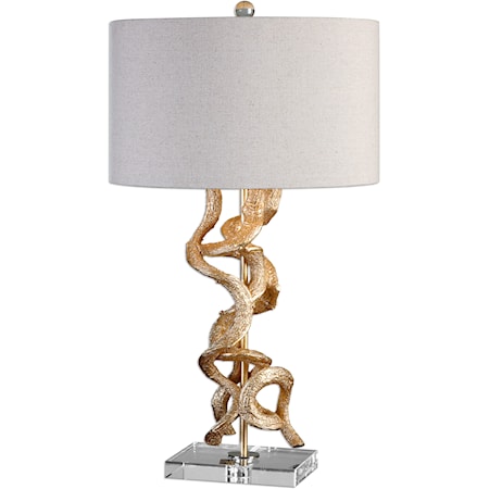 Twisted Vines Gold Table Lamp